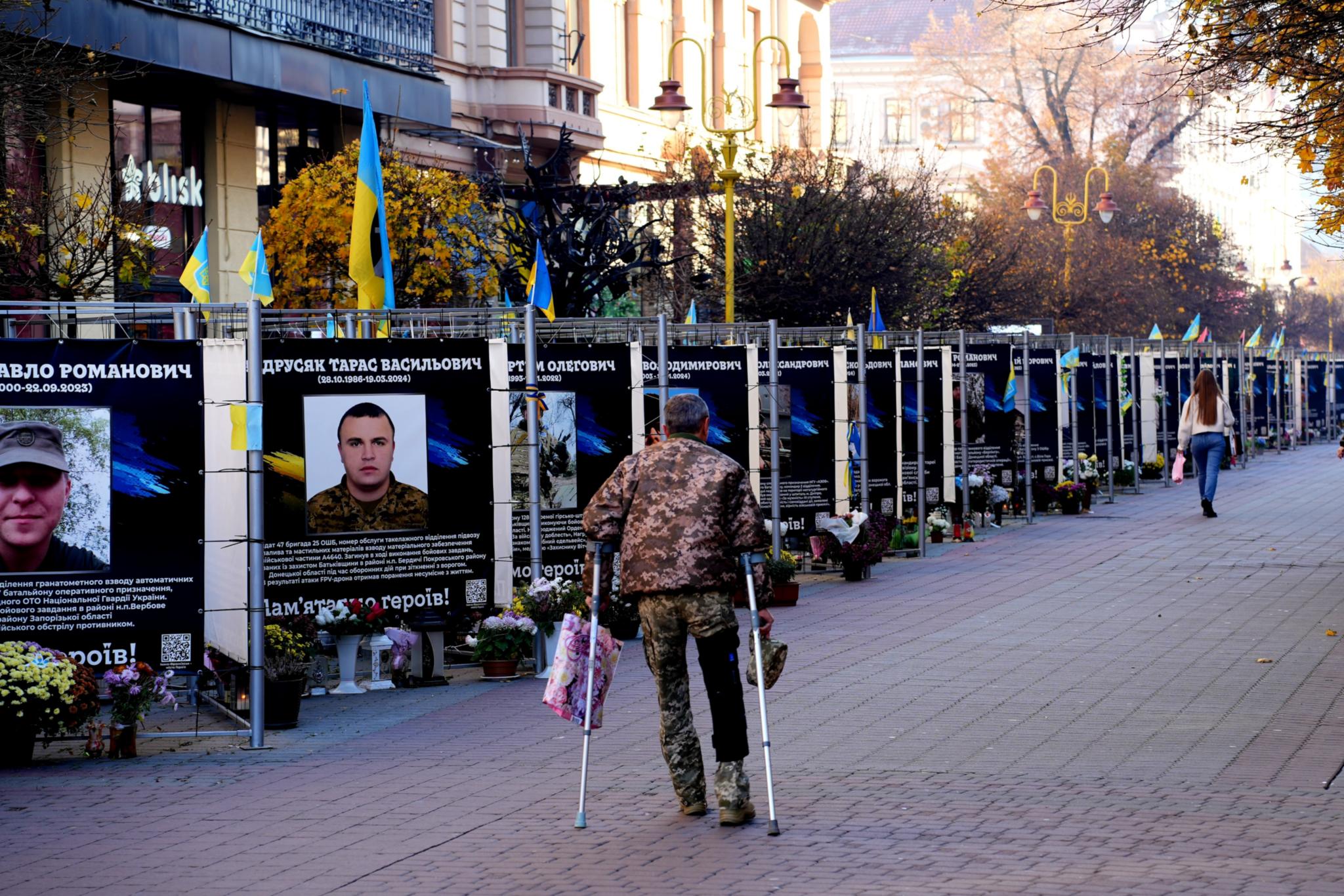 Blick in die Fußgängerzone von Ivano-Frankivsk.