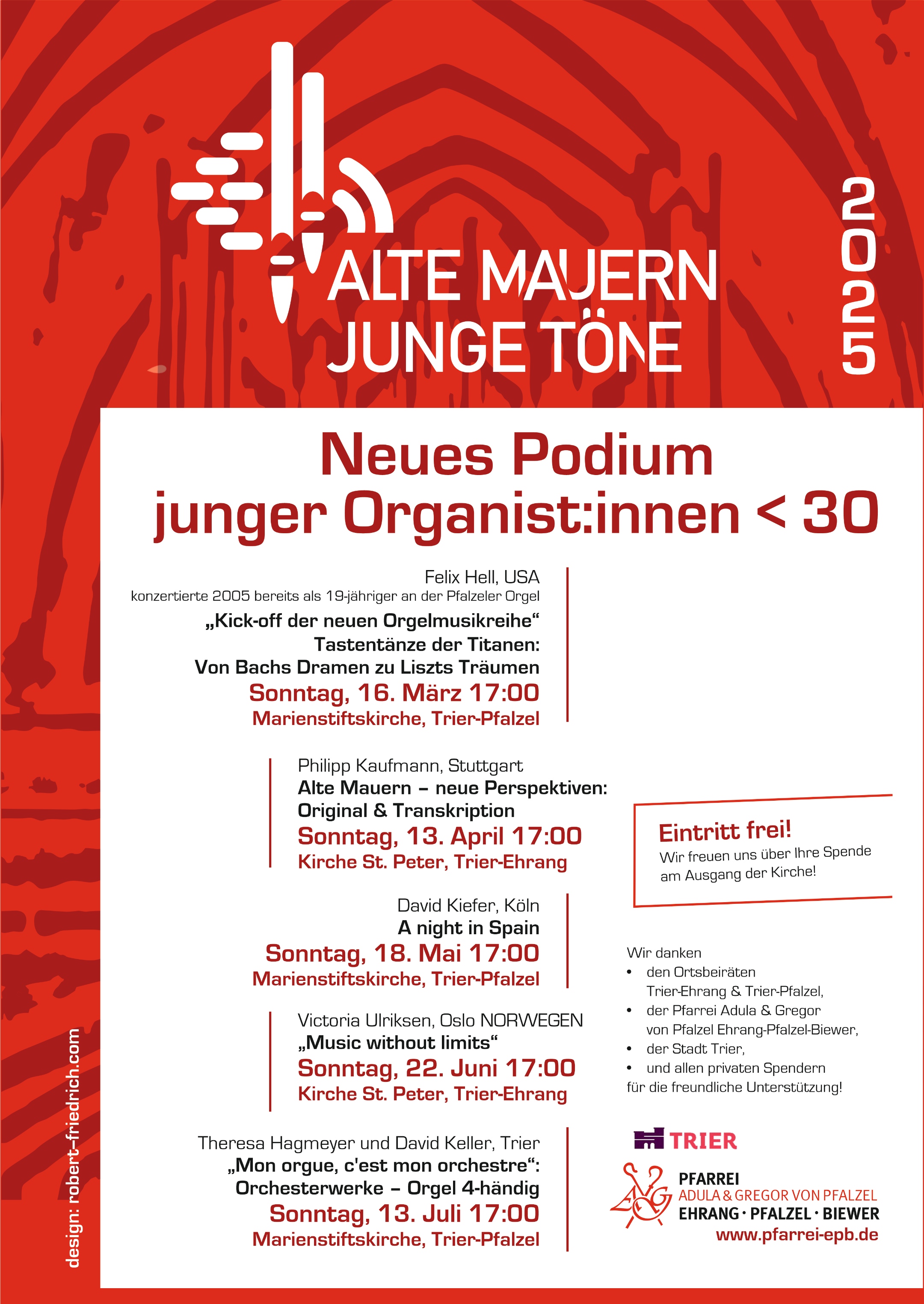 Plakat Alte Mauern - junge Töne 2025