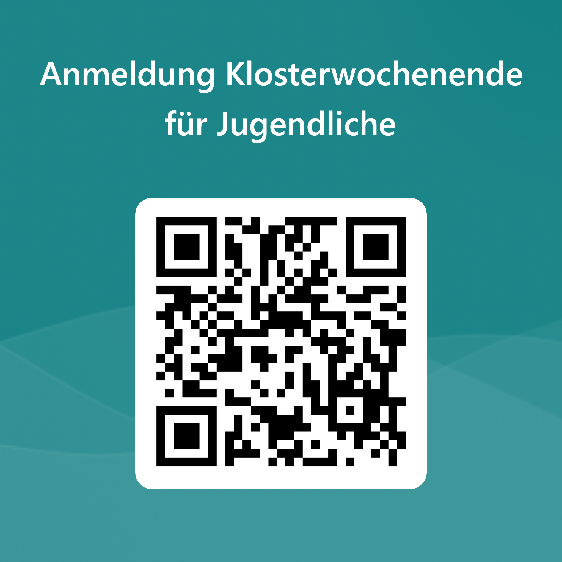 QRCode für Anmeldung Klosterwochenende für Jugendliche